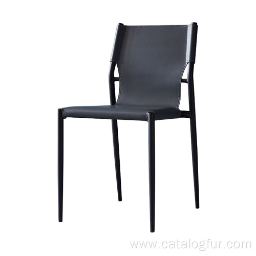 Contemporary upholstered seat wooden dining chair for kitchen